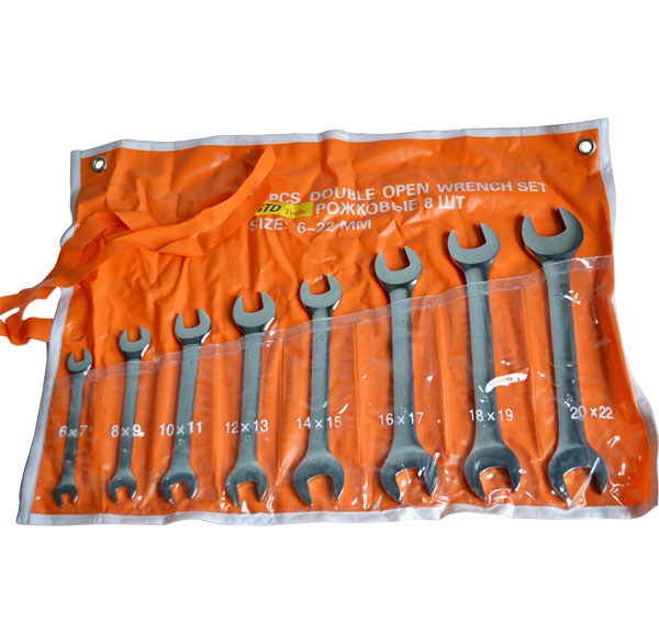 8pcs Double Open Wrenches Set: 6*7;8*9;10*11;12*13;14*15;16*17;18*19;20*22